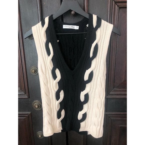 CHRISTIAN DIOR CABLE KNIT SKIRT SUIT (RUNWAY) - Picture 8 of 9